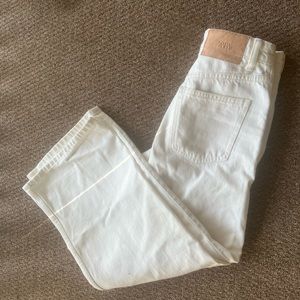 White Zara pants w/ wide leg!